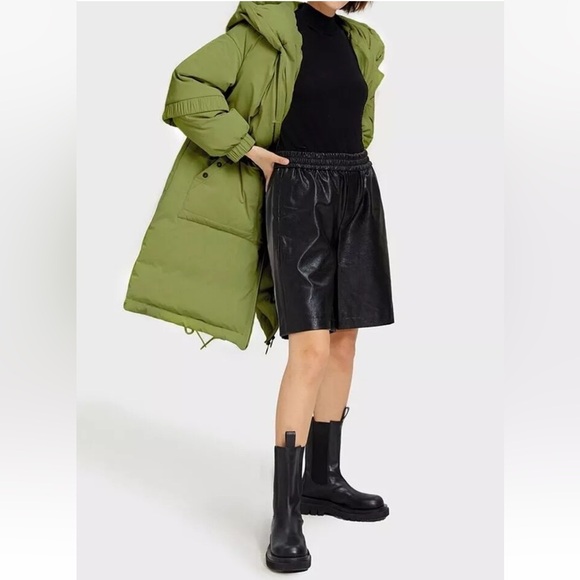 Nap Duck Down Oversized Hooded Puffer Coat Green NEW - Picture 1 of 13